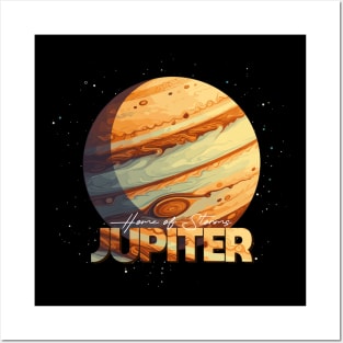 Jupiter Planet Logo, Space Cosmos Solar System Art Posters and Art